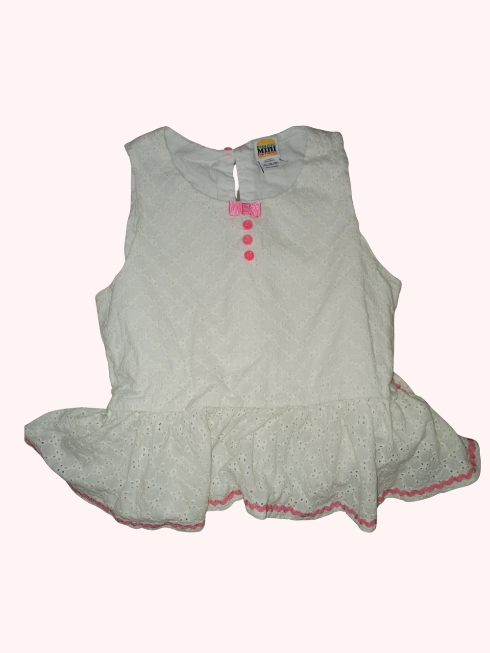 Harajuku Mini Eyelet Peplum Tank Top XL